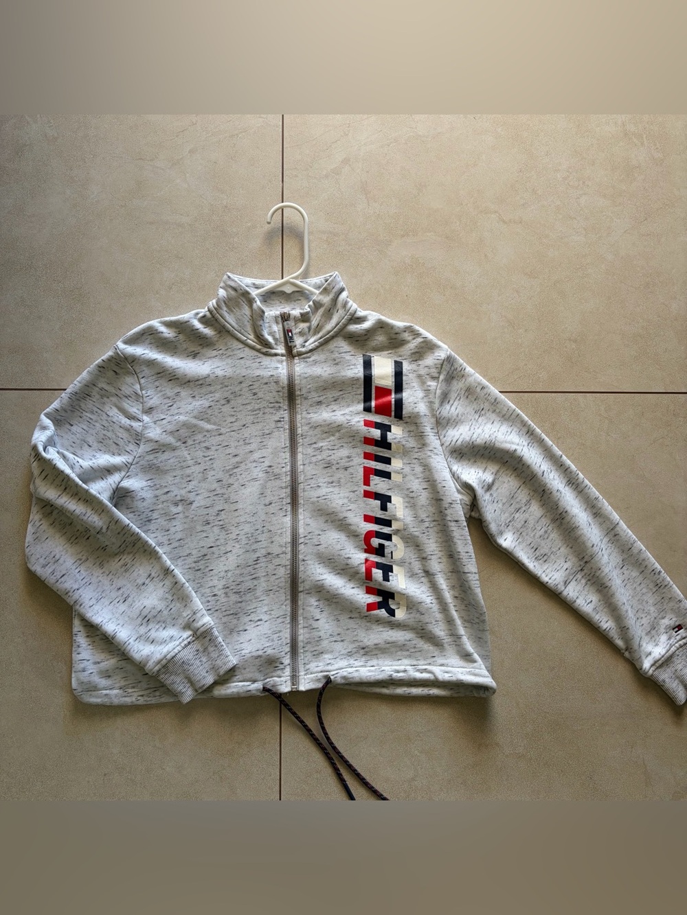 Tommy Hilfiger Light Heather Gray Zip Front
